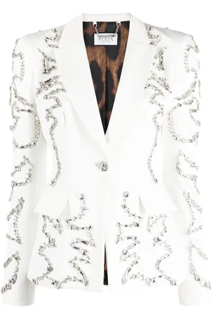 Philipp Plein Crystal-embellished single-breasted blazer