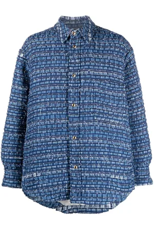 Thom Browne Denim-tweed shirt jacket
