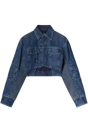 OFF-WHITE Cut-out motorcycle denim jacket