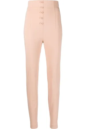 Serafini High-waisted stretch-cotton trousers