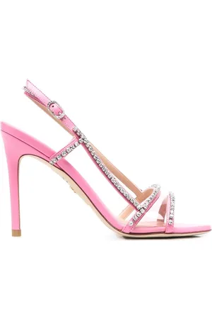 Stuart Weitzman Mondrian Glam crystal-embellished 100mm sandals