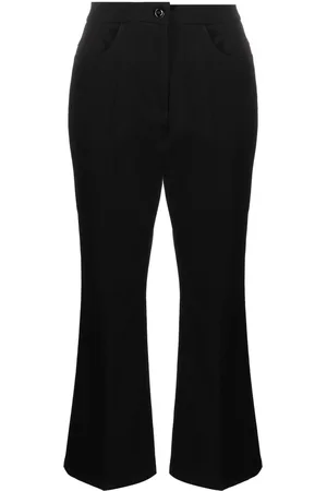 Jil Sander Pressed-crease flared cropped trousers