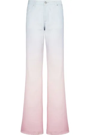 Balmain X Evian gradient straight-leg jeans