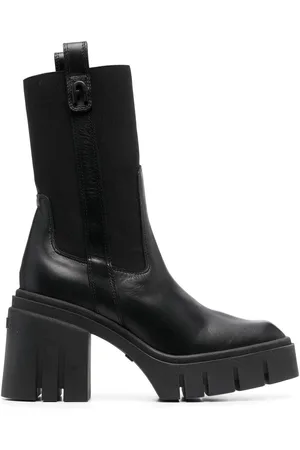 Furla Ridged 95mm block-heel boots