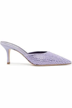 PARIS TEXAS Hollywood 75mm crystal-embellished mules