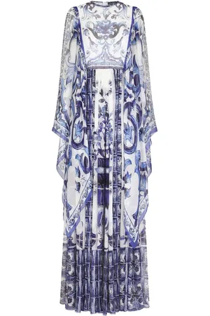 Dolce & Gabbana Majolica-print floor length dress