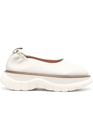 SUNNEI Round-toe leather ballerina shoes
