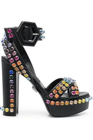 Philipp Plein 135mm crystal-embellished platform sandals