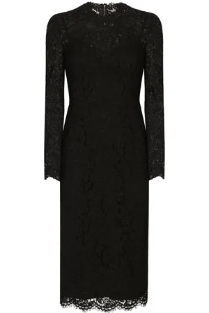 Dolce & Gabbana Floral-lace midi dress