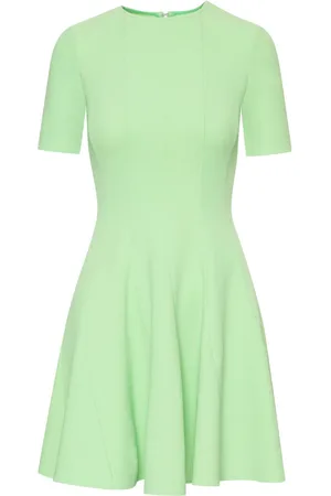 Oscar de la Renta Pleated short-sleeve minidress