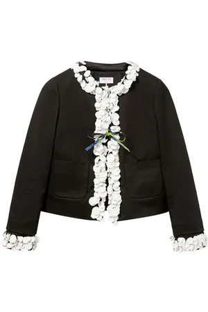 Puccini Floral-appliqué cotton jacket