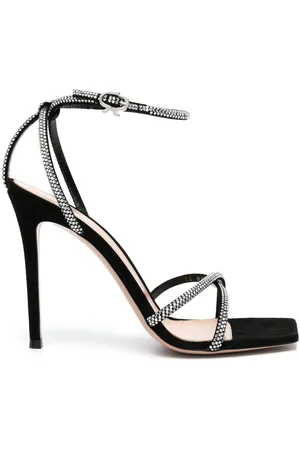Gianvito Rossi Cystal-embellished 120mm suede sandals