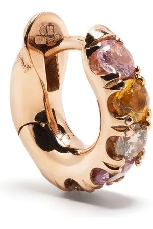 SPINELLI KILCOLLIN 18K rose gold Mini Macro sapphire single hoop earring