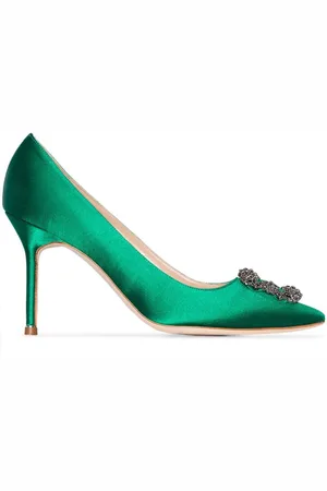 Manolo Blahnik 90mm Hangisi satin pumps