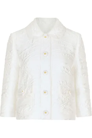 Dolce & Gabbana Brocade rounded-collar jacket