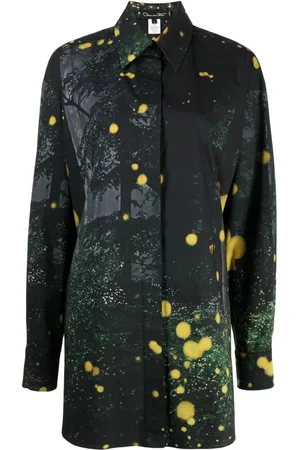Oscar de la Renta Firefly-print long-sleeve shirt