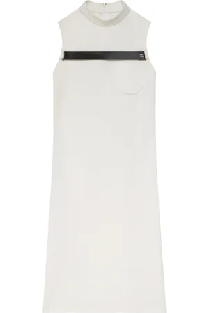 Courrèges Straped tailored twill dress
