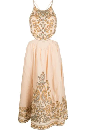 ZIMMERMANN Devi halter tie midi dress