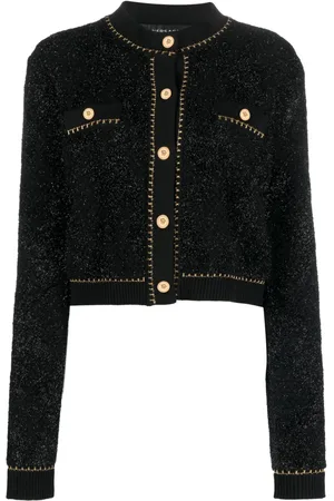 VERSACE Medusa cropped tweed jacket