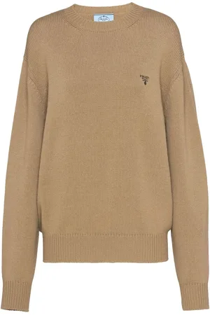 Prada Logo-intarsia cashmere jumper