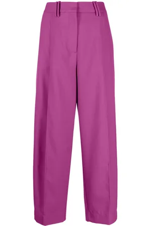 Ganni Pleated straight-leg trousers