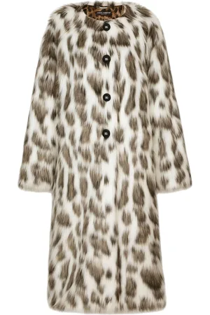 Dolce & Gabbana Leopard-print faux-fur coat