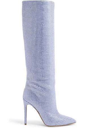 PARIS TEXAS Holly crystal-embellished 105mm knee boots