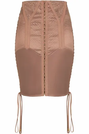 Dolce & Gabbana Lace-up satin miniskirt
