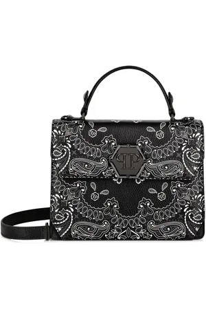 Philipp Plein Medium Superheroin paisley leather bag