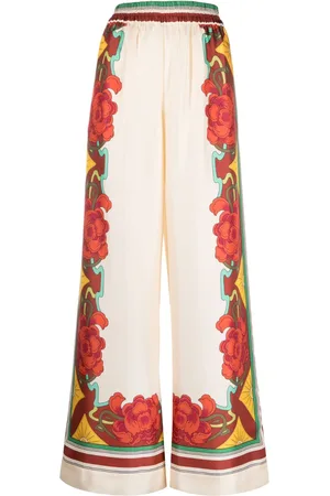 La DoubleJ Floral-print palazzo trousers