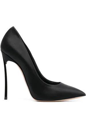 Casadei Blade Twenties 120mm satin pumps