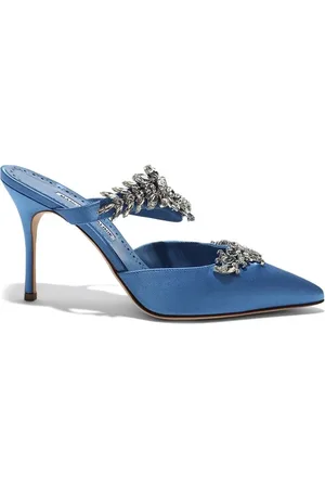Manolo Blahnik Lurum 90mm crystal-embellished pumps