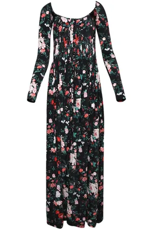 Paco rabanne Rose-print maxi dress