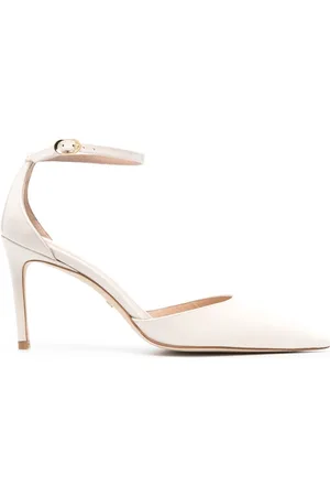 Stuart Weitzman 97mm pointed-toe leather pumps