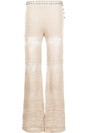 Paco rabanne High-waisted knitted trousers