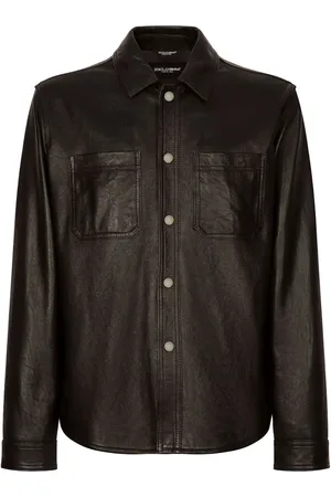 Dolce & Gabbana Button-up leather shirt