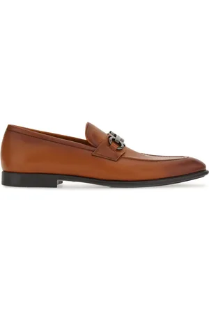Salvatore Ferragamo Gancini-plaque leather loafers