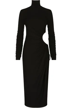 Dolce & Gabbana Cut-out high-neck midi dress