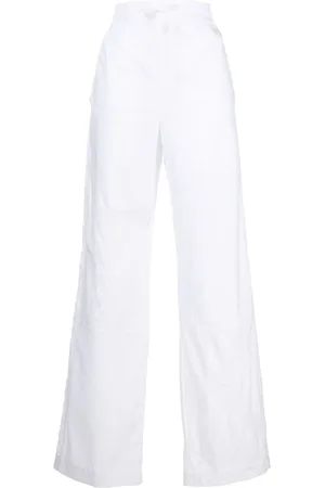 Marine Serre Household linen straight-leg cotton trousers
