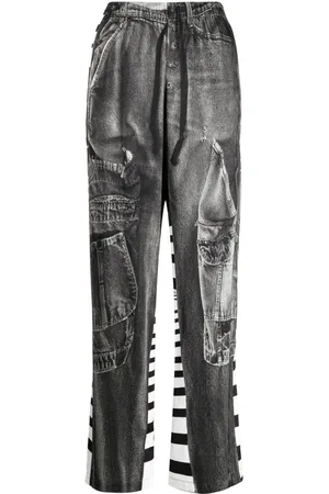 JNBY Eye-catching graphic-print track pants