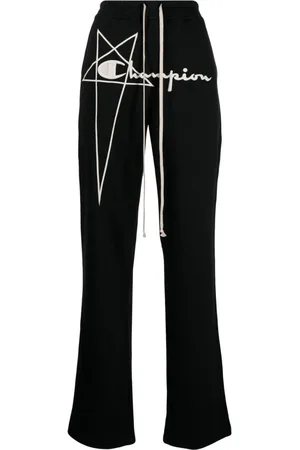 Rick Owens Logo-embroidered track trousers