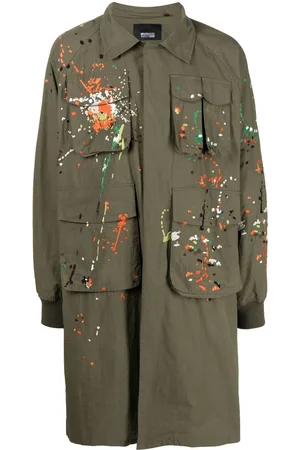 MOSTLY HEARD RARELY SEEN Paint-embroidered backpack coat