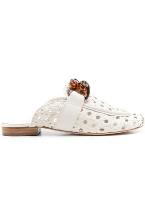 Sarah Chofakian Massena woven flat mules