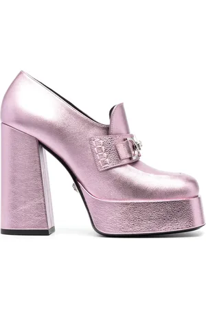 VERSACE Aevitas 125mm metallic-effect platform pumps