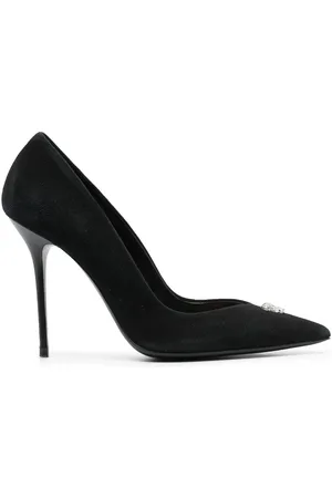 Philipp Plein 100mm skull-embellished suede pumps