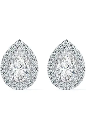 De Beers 18kt white gold Aura diamond stud earrings