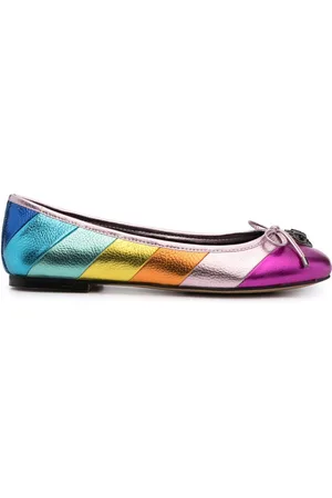Kurt Geiger Esme metallic-effect ballerinas