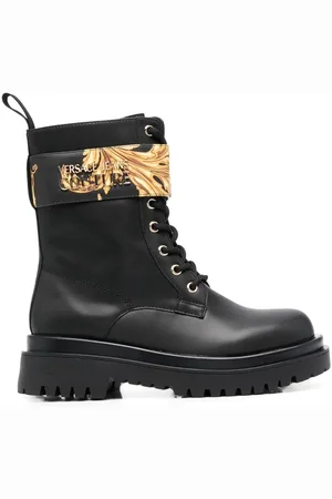 VERSACE Baroque-print ankle boots