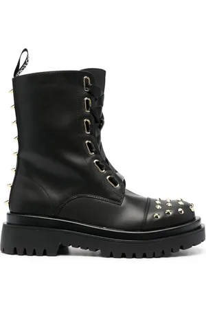 VERSACE Rockstud-embellished ankle boots