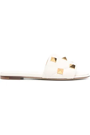 VALENTINO GARAVANI Roman Stud flat leather sandals